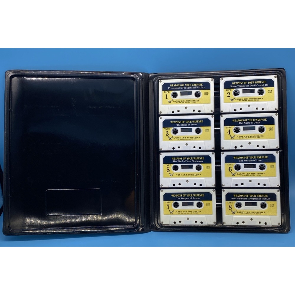 Larry Lea THE WEAPONS OF YOUR WARFARE Vintage 8-Cassette Audio Box Set Complete - Picture 3 of 4